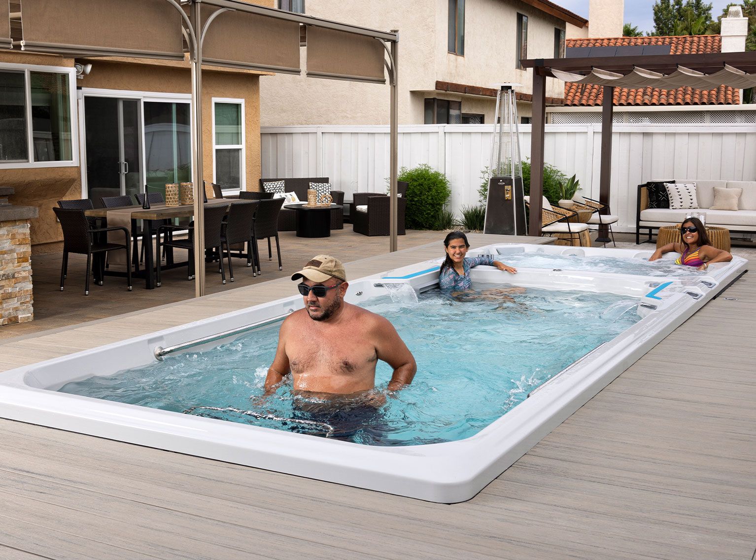 Aqua Jogging in Endless Pool Swim Spa