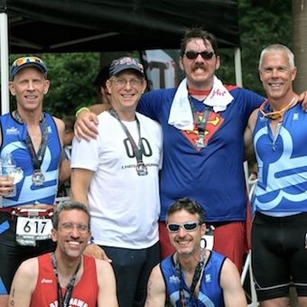 Endless Pools employees at Philadelphia triathlon