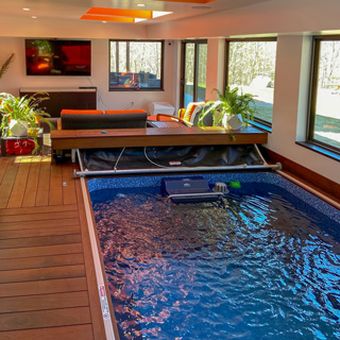 Winter Swimming in a Wisconsin Pool Room