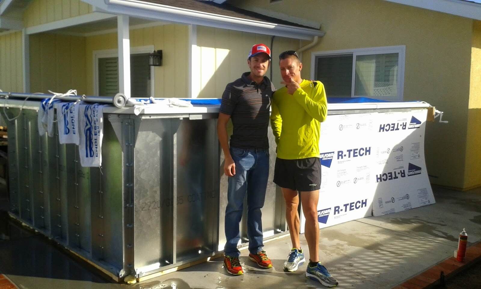 professional triathlete Luke McKenzie during his Endless Pool installation