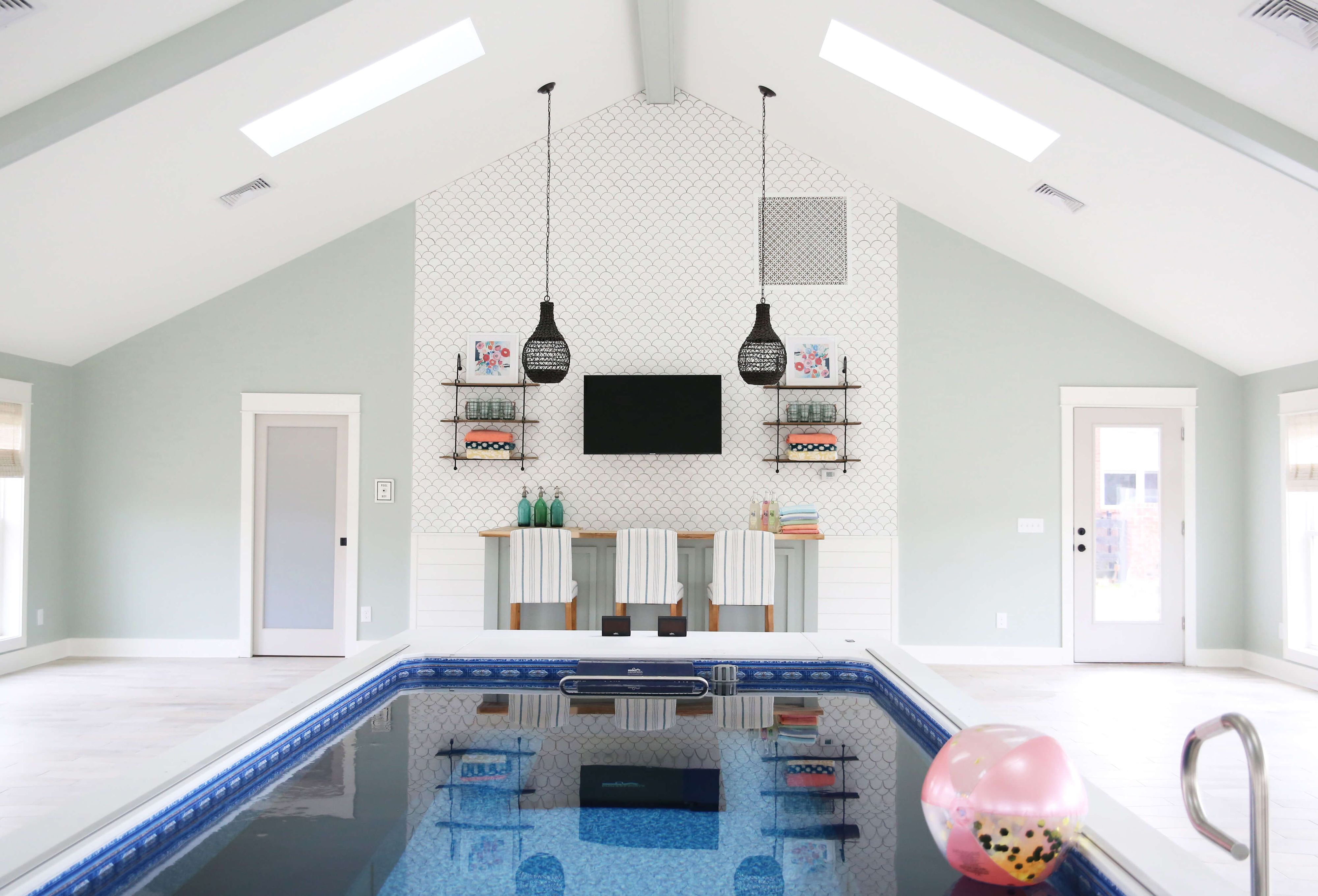 picture of a pool house for an Elite Endless Pool in a Nashville suburb
