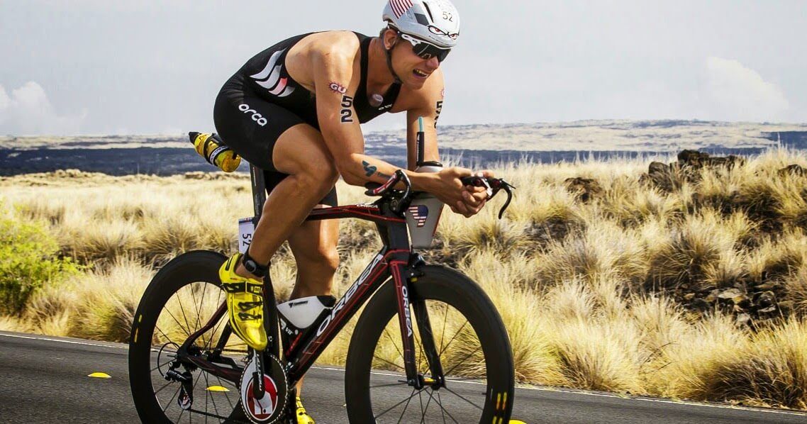 professional triathlete Andrew Starykowicz training for the bike leg