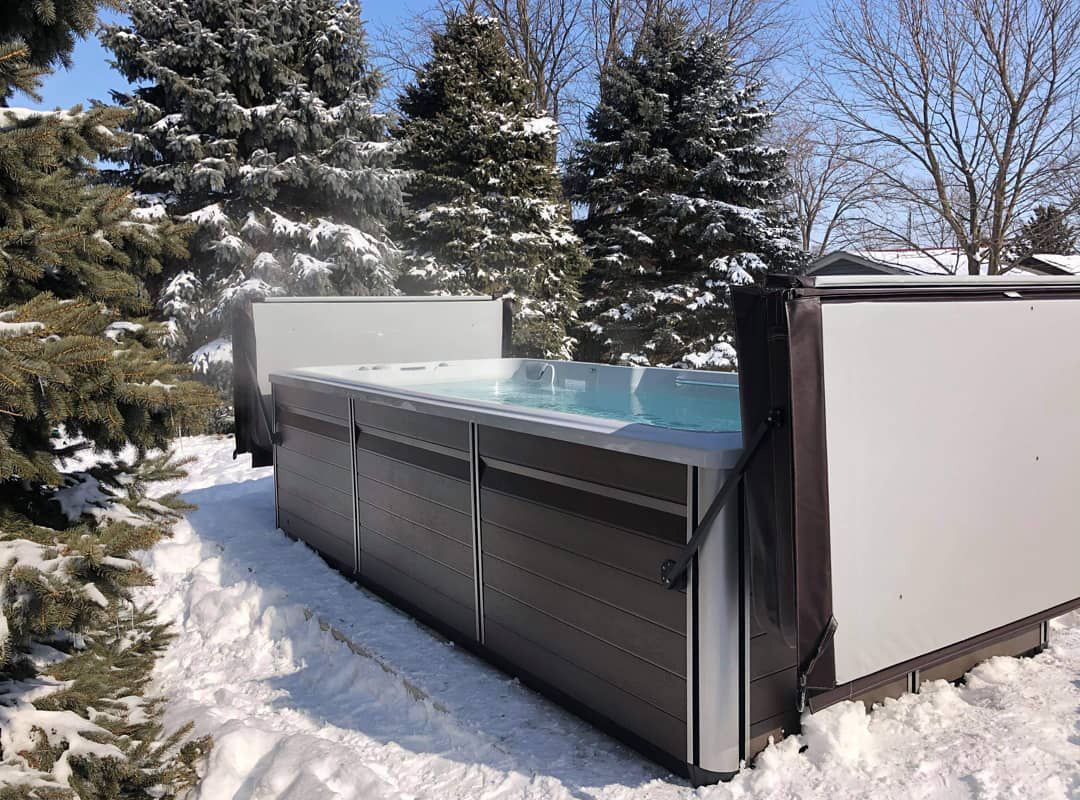 Endless Pools Swim Spa in Snow