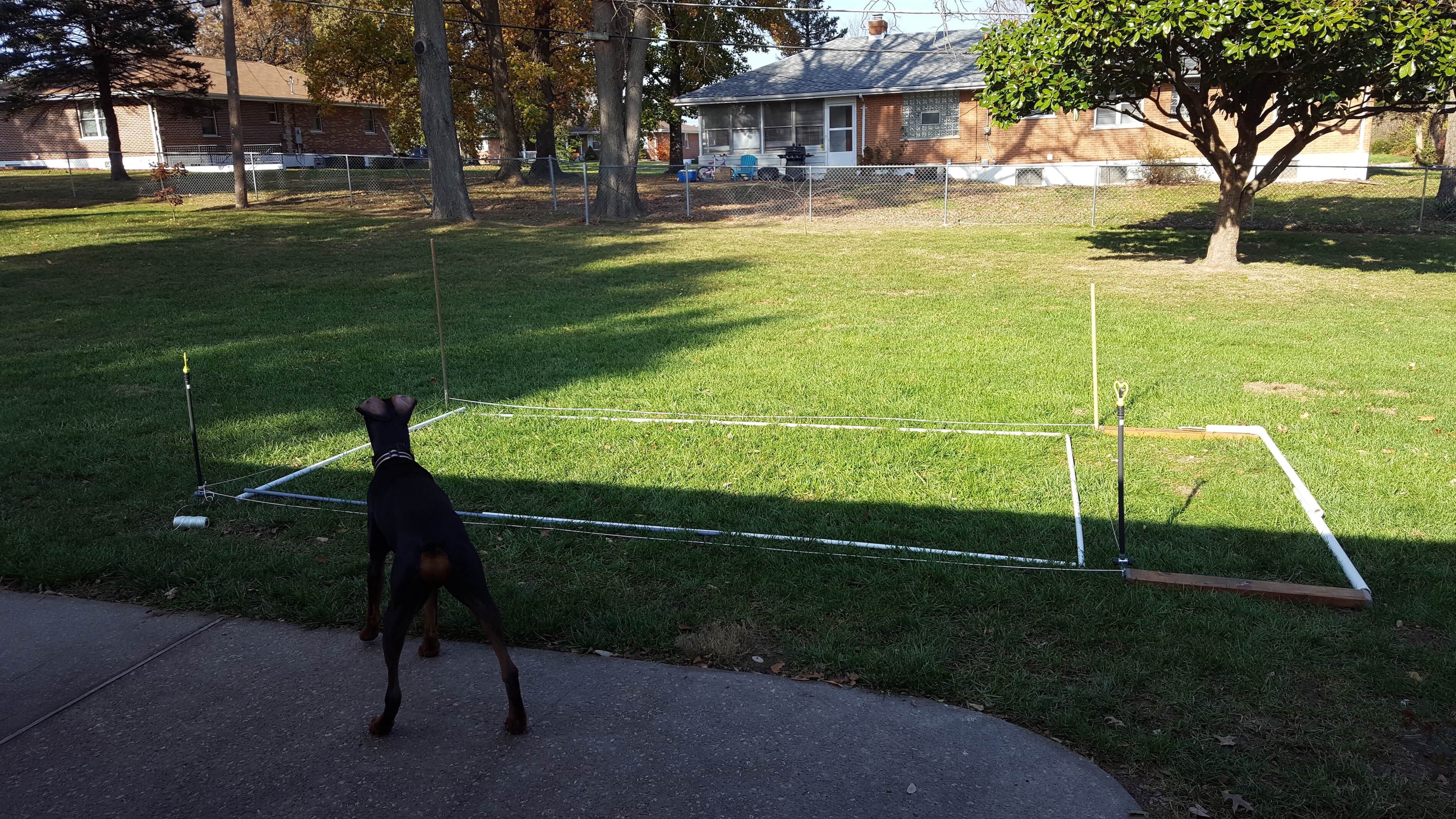 picture of the site of Bob and Julie's future Original Endless Pools swimming machine